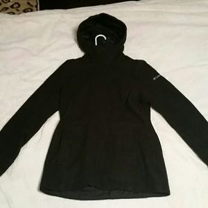 COLUMBIA Hooded wool blend coat