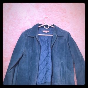 Turquoise suede jacket