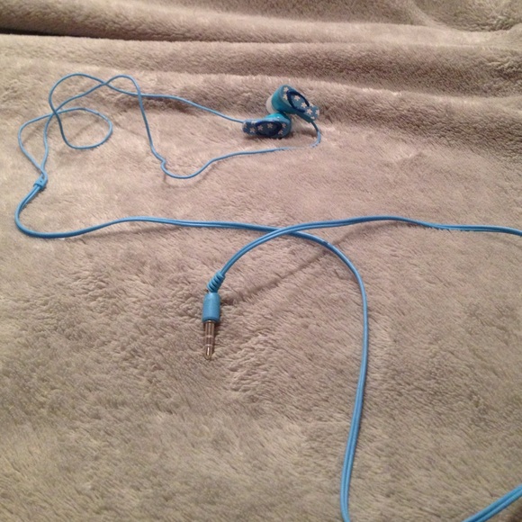 Blue headphones