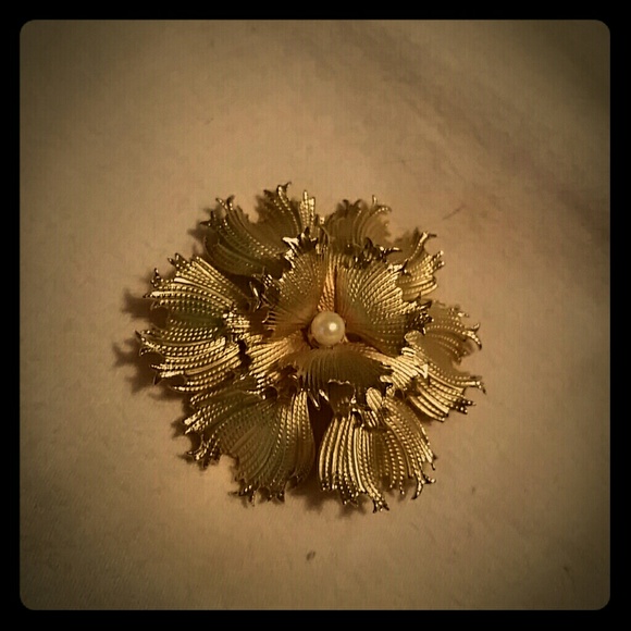 Antique flower brooch