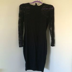 Black mid-long dress