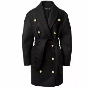 Balmain x H&M Double Breasted Belted Wool Coat