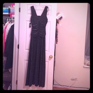 Black silver elegant dress