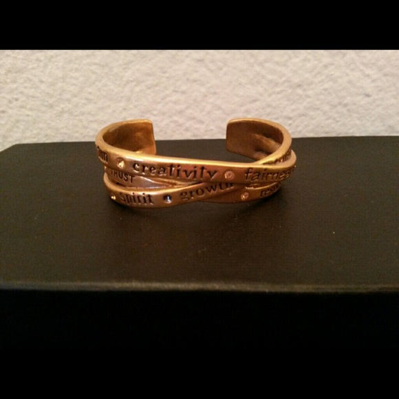 Gold plated bracelet.