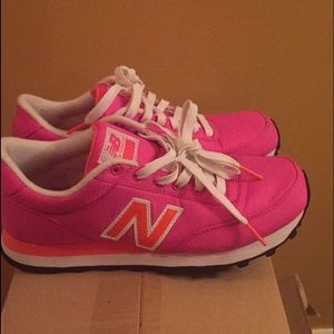 Pink new balances worn once 7.5