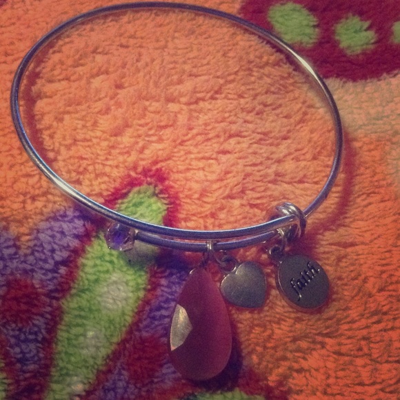 Silver-toned Expanding Pink Faith Bracelet