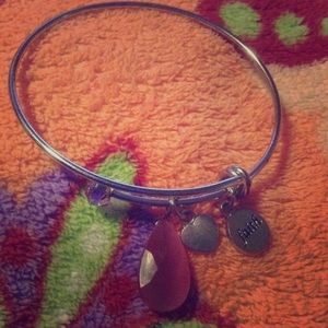 Silver-toned Expanding Pink Faith Bracelet