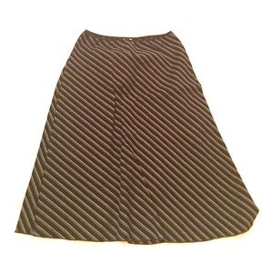 A type skirt , black with white stripes