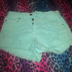 Turquoise high wasted short s