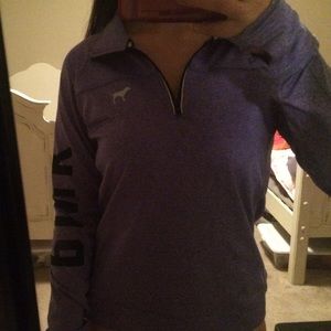 Medium purple workout quarter zip jacket