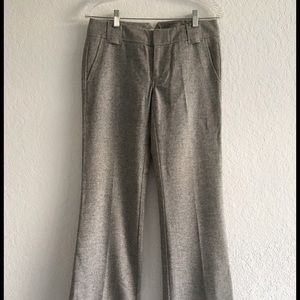 Banana Republic Grey Tweed Wide-Leg Trouser