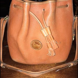 Vintage Dooney & Bourke pebbled cognac leather.
