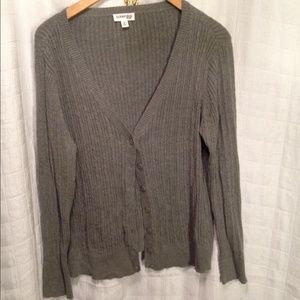 Medium gray knitted cardigan