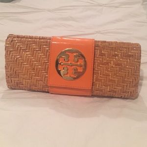 Tory Burch authentic rattan clutch