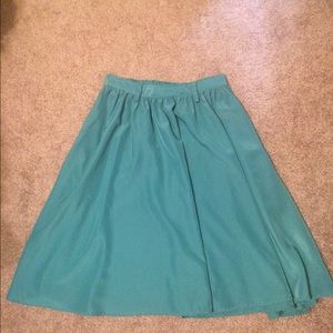 Teal midi skirt