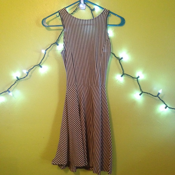 Striped Dress With Slightly Open Back