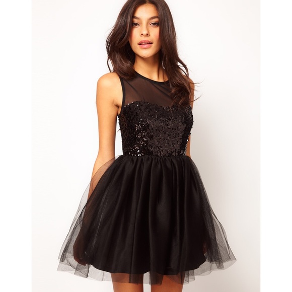 ASOS Party Dress with Sequin Bodice & Tulle