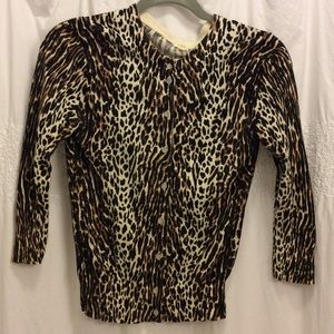 JCrew Leopard Cardigan