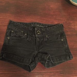 Guess black jean shorts