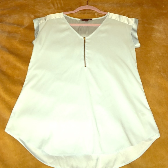Express Baby Blue Dress Top w/ Zipper