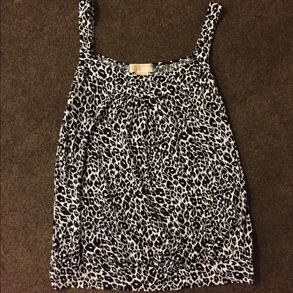 Michael Kors black and white cheetah tank!