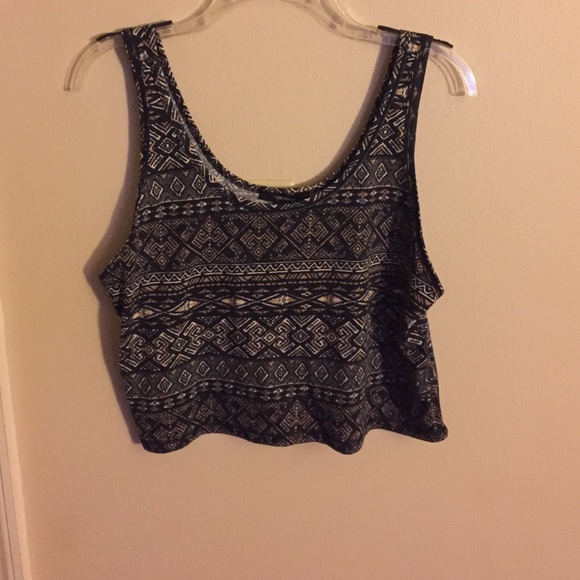 Tribal print crop top