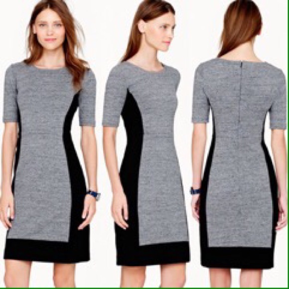 J. Crew Dresses & Skirts - J.Crew paneled stretch dress color block Medium
