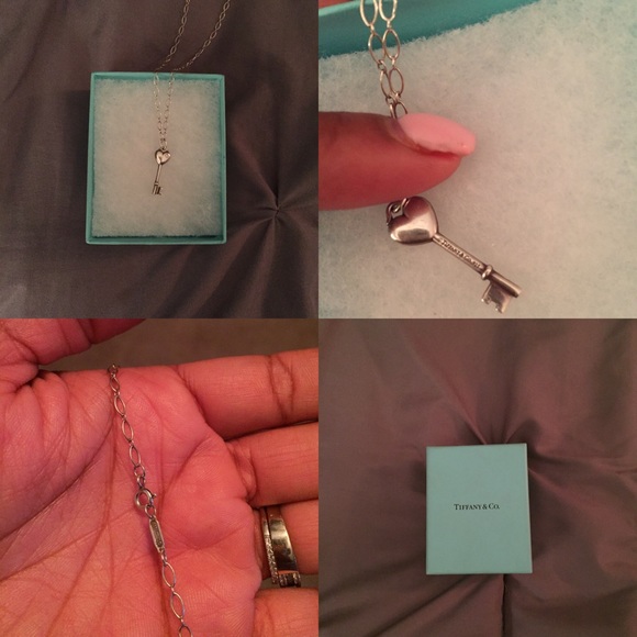 Tiffany and Co Sterling Silver Heart Key Pendant