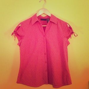 Classy blouse with eyelets.