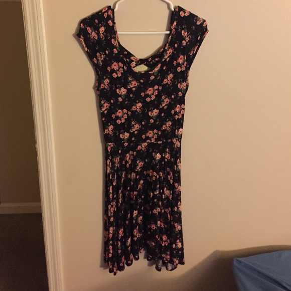 Black floral dress