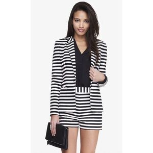 Horizontal Striped Blazer - Express Size Small