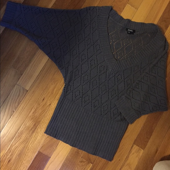 Xoxo charcoal grey v neck sweater
