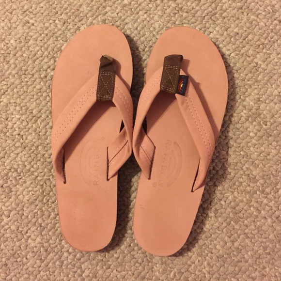 pink rainbow flip flops ON HOLD