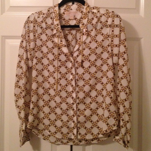 🌸SOLD🌸 Michael Michael Kors Chain Blouse - Picture 3 of 4
