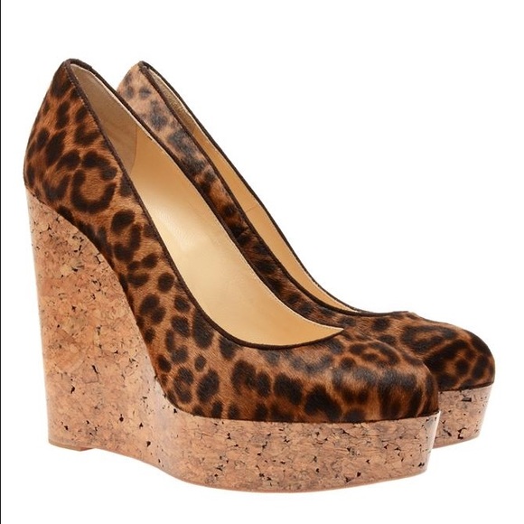 Christian Louboutin Leopard Wedges