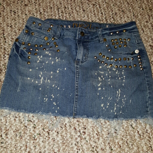 Studded mini skirt