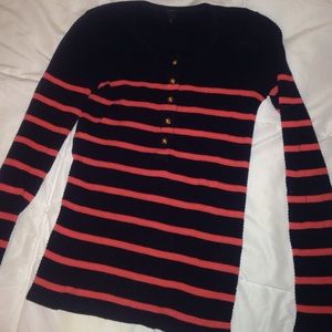 Navy J. Crew Striped Sweater