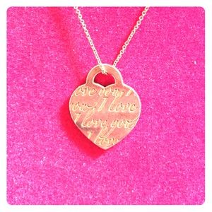 Tiffany "I Love You" Heart Necklace