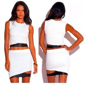 White and black two piece
