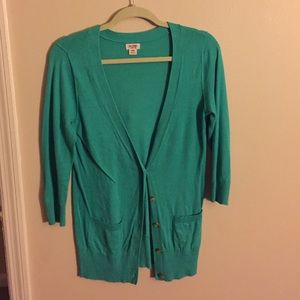 Teal 3/4 sleeve cardigan