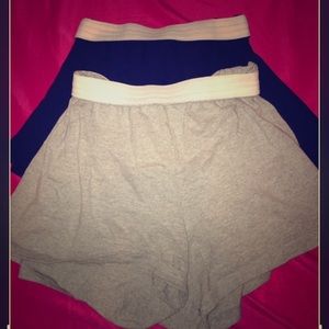 2 pair of soffe shorts! Navy blue & gray! 😍😍