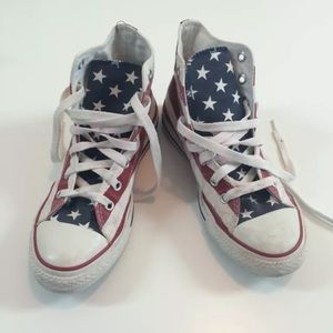 American Flag USA converse high tops