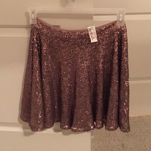 NEW WITH TAGS! Sequined light brown skirt