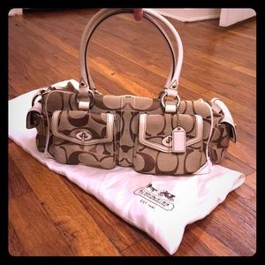 Coach canvas signature CC top handle bag