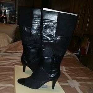 Lane Bryant Patchwork Boots - 9W