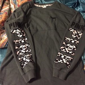 Army green vs pink Aztec crewneck