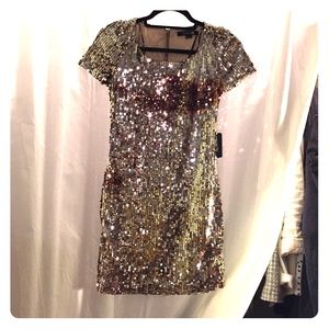Sparkley Gold and Copper NYE Dress