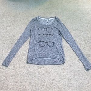 Gray graphic sweater