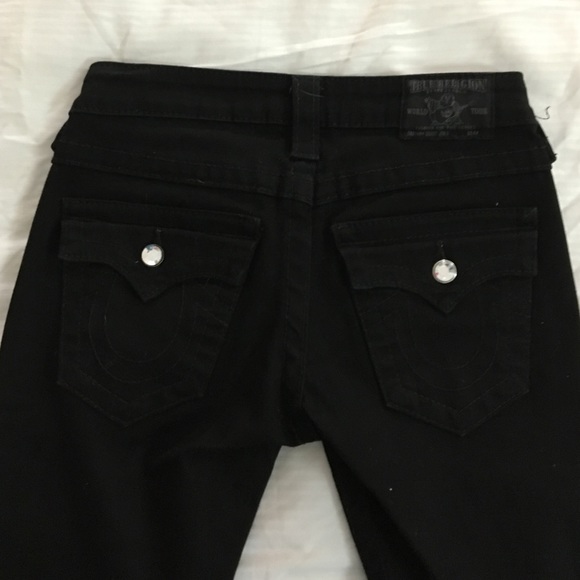 True Religion Black Jeweled-Button Jeans - Picture 3 of 4