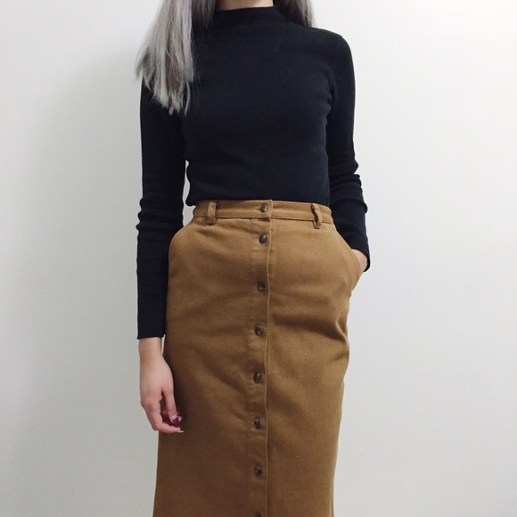 Jones New York High Waisted Button Down Skirt